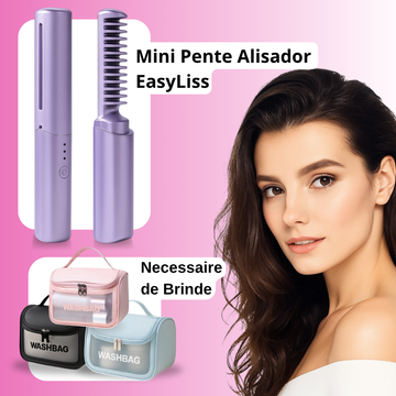 Mini Pente Alisador Portátil - EasyLiss + Brinde