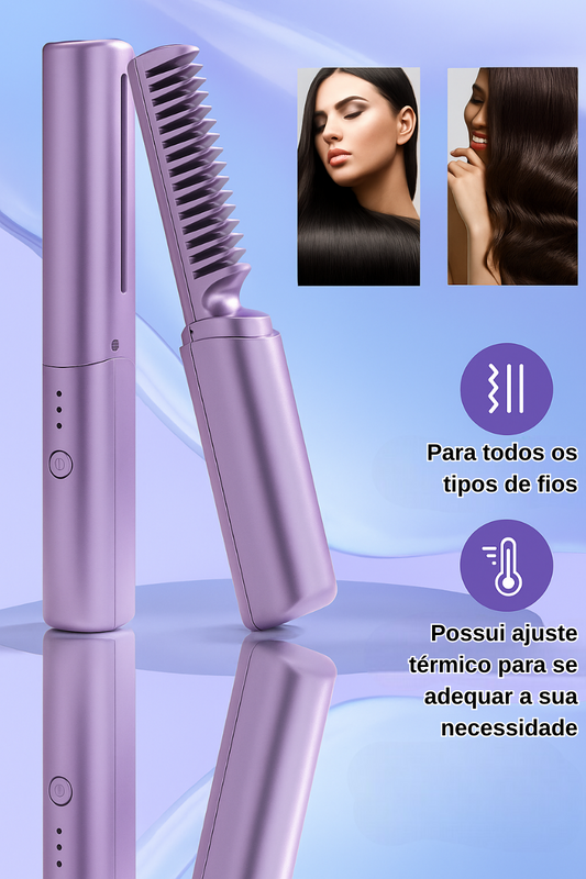 Mini Pente Alisador Portátil - EasyLiss + Brinde